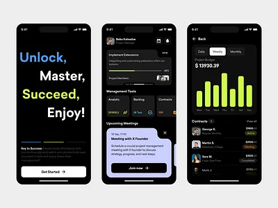 Application for Project Management agency app design application charts concept hiring management mobile mobile app product owner productivity app progress project management project planning statistic ui ui design user interface ux design web design