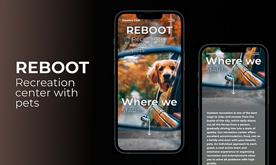 REBOOT. Recreation center with pets design illustration ui ux uxui design веб дизайн
