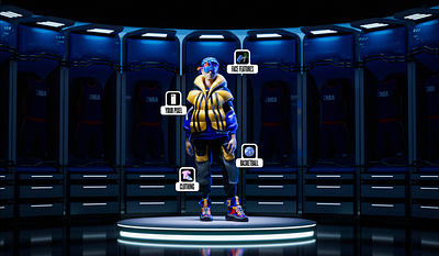 PIXEL ARENA — Google x NBA 3d avatar locker room player ui