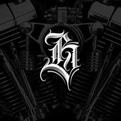 B Lettermark b branding lettermark logo motorcycle tattoo typography vector