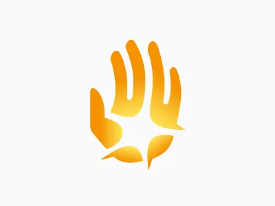 Hand Star Light Spark Logo branding bright design flare flash glow graphic design hand illustration light logo magic shine spark sparkle star