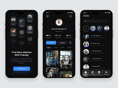 Social Media App app design clean dark mode instagram media minimalist mobile design mobile ui social social media social media app twitter ui ui ux ui ux design