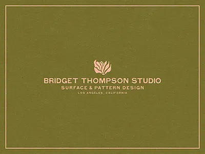 Bridget Thompson Studio brand design branding california design floral flowers graphic design green illustration illustrator logo logo design pattern design pink retro logo studio logo surf logo textile design vintage vintage logo