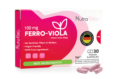 Nutra Viola Medicine Packaging Design beauty branding cosmetic food design graphic design label label design logo packaging packaging design sticker supplements