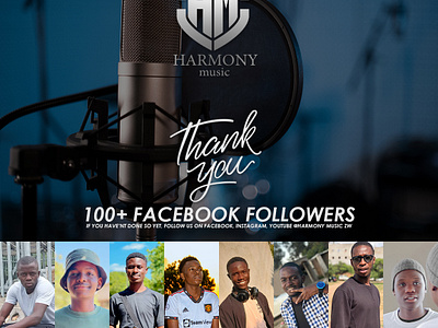 Facebook Followers 100 acapella appreciation post designer dribble euphonic harmony facebook facebook followers facebook page follower kanma arts kanmaarts music one hundred followers page thank you
