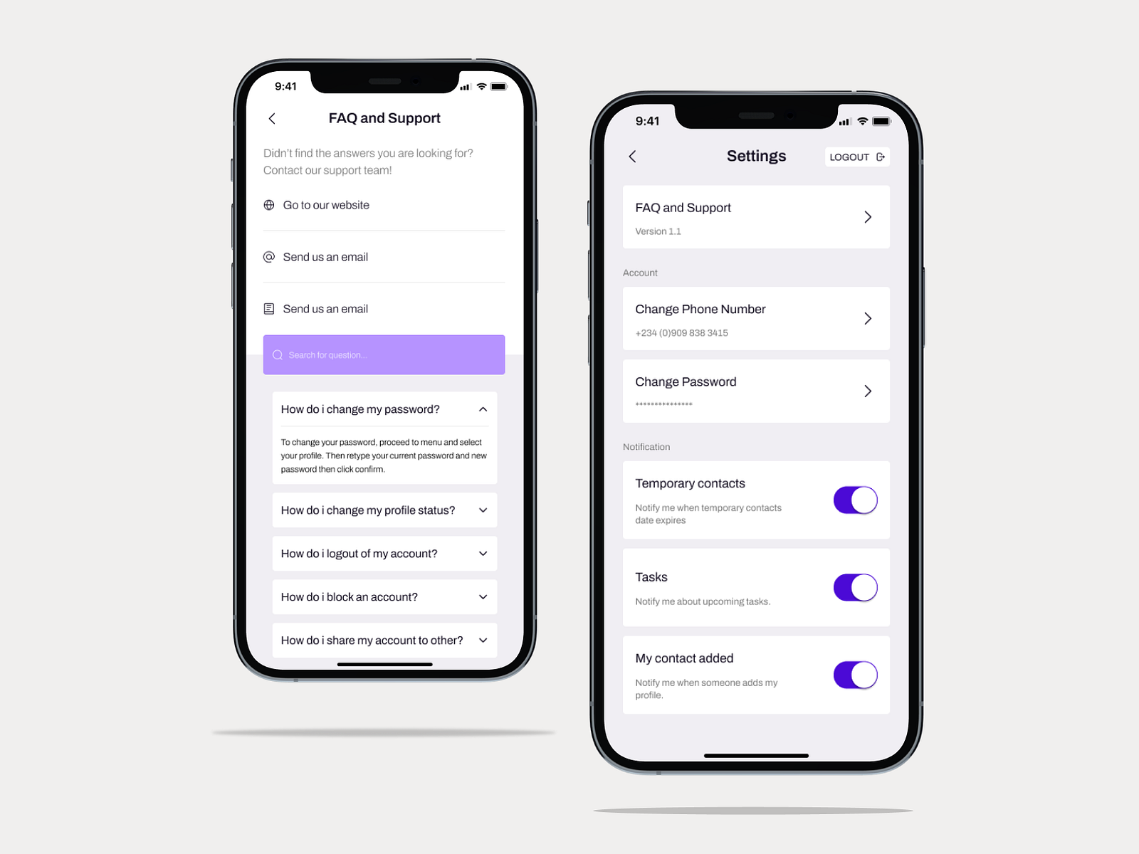 A Settings Page Concept by Samuel Igboji on Dribbble