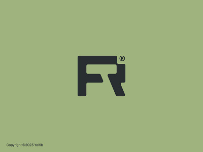 FR / RF Logo Concept acronym branding f letter lettermark logo logomark minimal modern monogram r simple