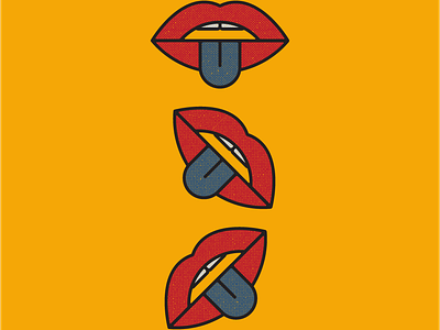 Taste design graphic design halftone illustration lips mouth tongue vector
