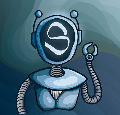 Robot bot branding cartoon cartoon character design digital discord drawing graphic design illustration logo