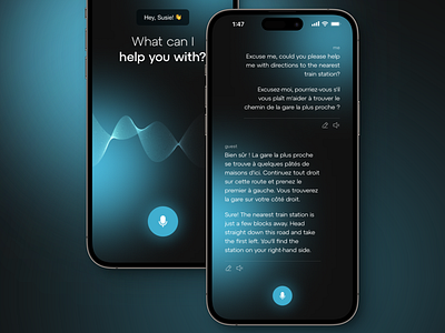 Lyra: An AI Translation app ai ai app ai translation app ui artificial intelligence chat gpt clean design future futuristic ios language minimal mobile app mobile ui product design translate translation app ui ui design