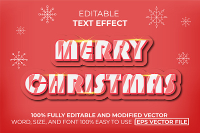 Christmas Text Effect design