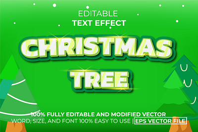 Christmas Tree Text Effect design