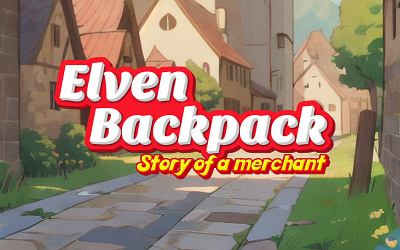 Character design for Elven Backpack fantasy visual novel illustration