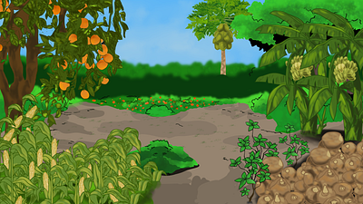 Farm land 2d animation environment design graphic design illustration motion graphics ui