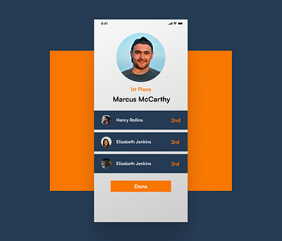 Daily UI 019 - Leaderboard app blue branding design figma icon illustration leaderboard logo orange ui ux