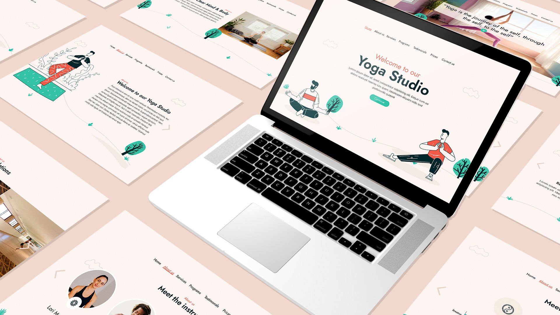 Yoga Studio presentation template ui yoga