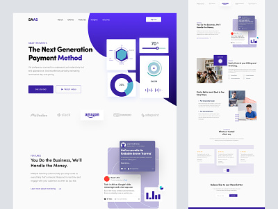 SaaS Landing Page Design design home homepage interface landing modern saas web web design website