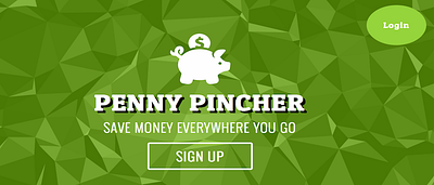 Landing Page for Penny Pincher APP branding ui