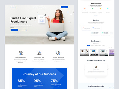 Freelancer / Agency Landing Page Design agency design freelancer homepage interface landing landing page web web design website