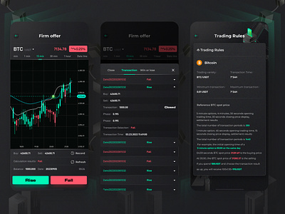 Blockchain Trading UI app design icon illustration ui ux