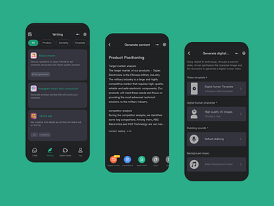 AI Chat Mobile APP ai app chat chatgpt ui writing