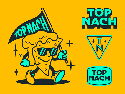 Top Nach branding foodtruck logo mascot mascot design