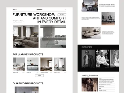Furniture store landing page design branding creative design design designer interface furniture store graphic design landing page design online store prototyping responsive design typography ui uiux prototyping user experience ux uxui design web design web design technologies web development website design