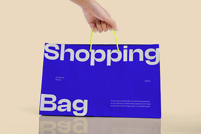 Wide Shopping Bag Mockup merchandise