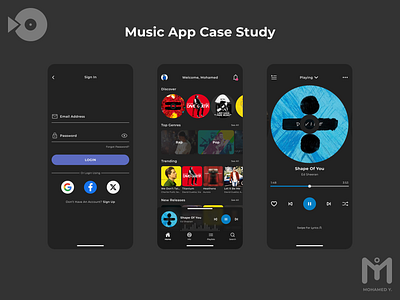 Music Application UX Case Study app brand case study design lyrics mockup music play prototype ui ux wireframe