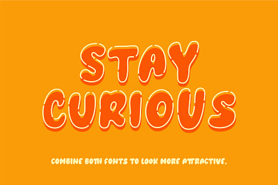 Stay Curious bouncy font bubble font display font font font design handlettering neon font typeface design