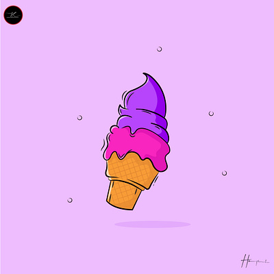 Vector Ice Cream in adobe illustrator adobe illustrator creative design flat design illustration vector vectorart