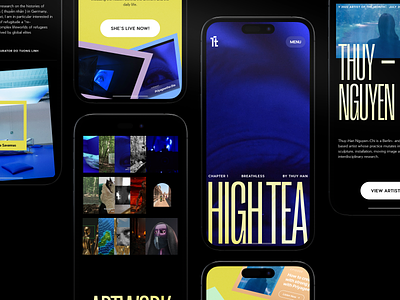 HTLT Mobile Responsive art club dark design gallery minimal minimalist mobile nft ui ux