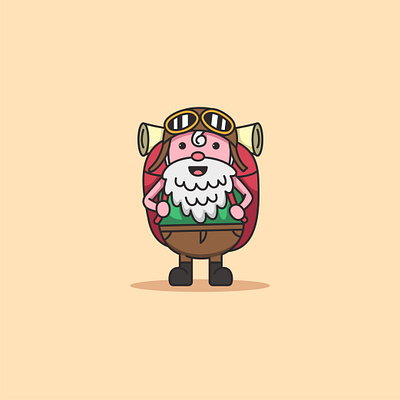 Cute Old Adventurer cartoon cute design funny graphic design illustration logo