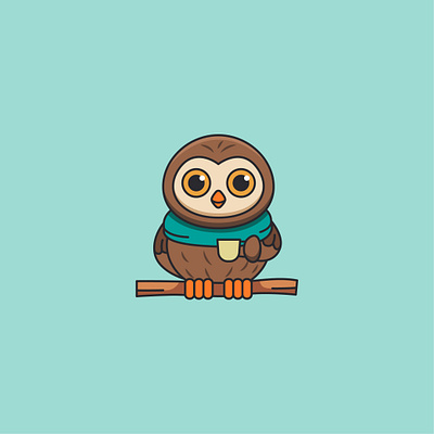 Cute Owl animal cartoon cute design funny illustration logo owl