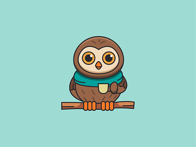 Cute Owl animal cartoon cute design funny illustration logo owl