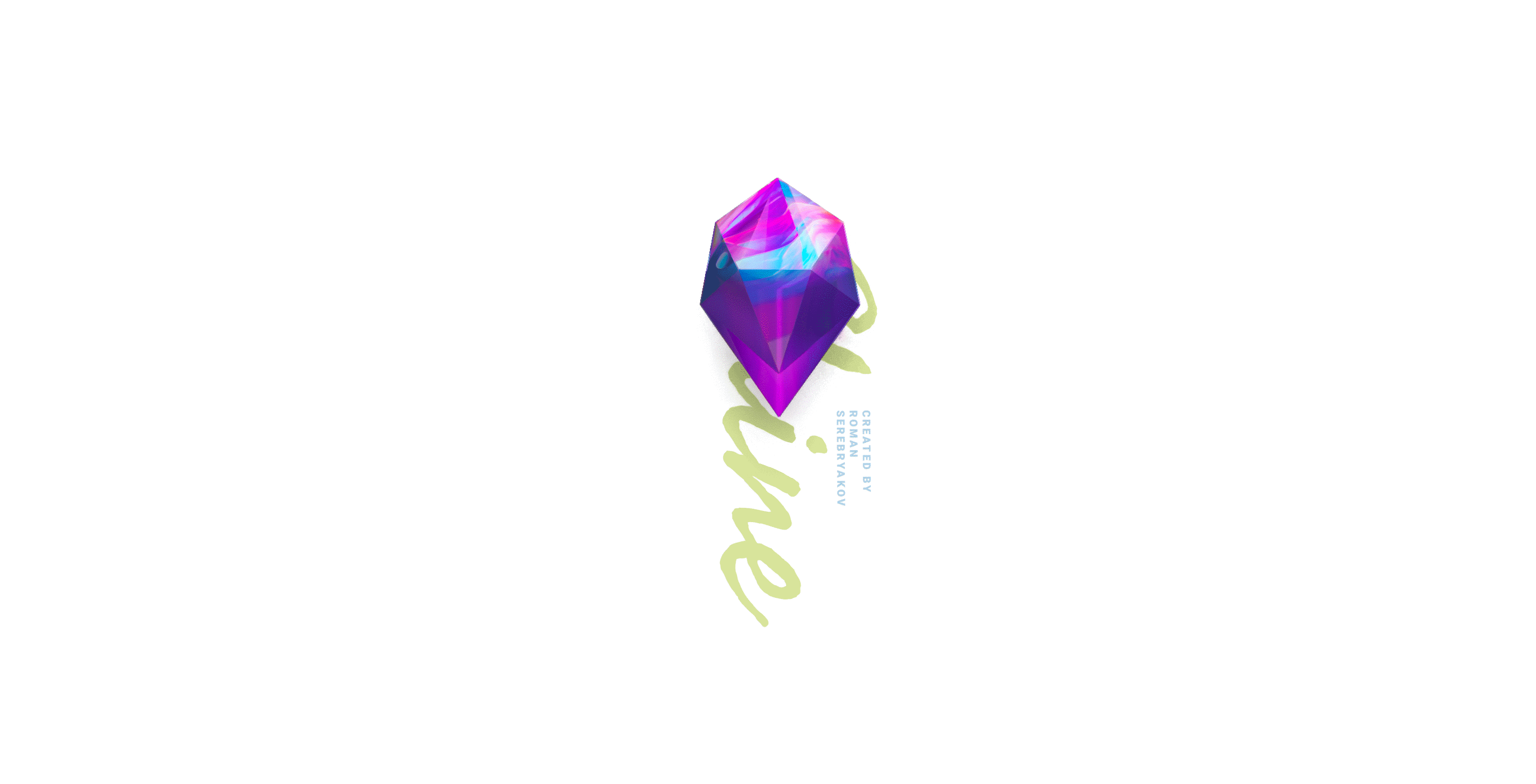 3D Crystal Animation 3 dimension 3d motion graphics rainbow reflection spline