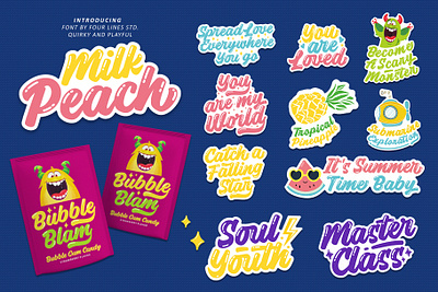 Milk Peach - Quirky Playful Font Script groovyfont