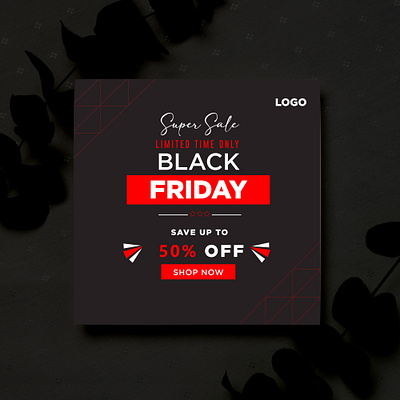 Black Friday Social Media Post ads banner black friday facebook post headphone instagram post social media banner social media post web banner