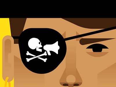 Talk Like A Pirate Day bones bullhorn chris rooney close up crossbones earring eyepatch face nose pirate skull talk