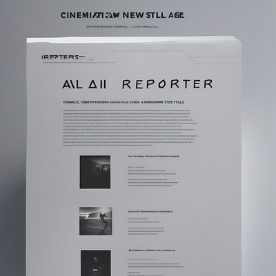 AI Reporter Landing Page ai ai reporter articles artificial intelligence black grey greyscale landing page reporter simple sports articles ux website white space