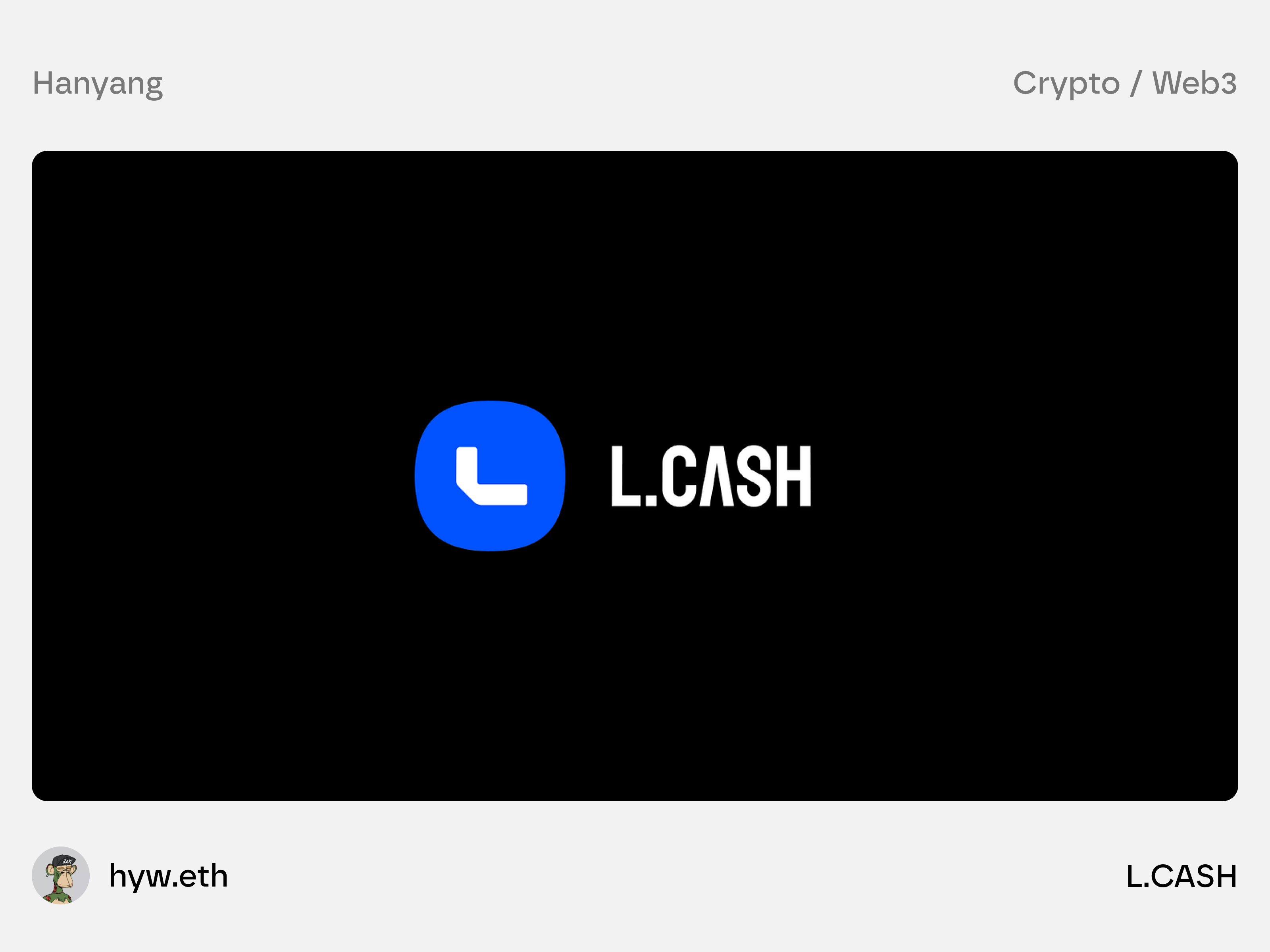 L.CASH - Robust & Secure Global Online Banking Services - Logo bank bitcoin blockchain brand branding btc cash crypto currency design logo minimal minimalist payment ui vi