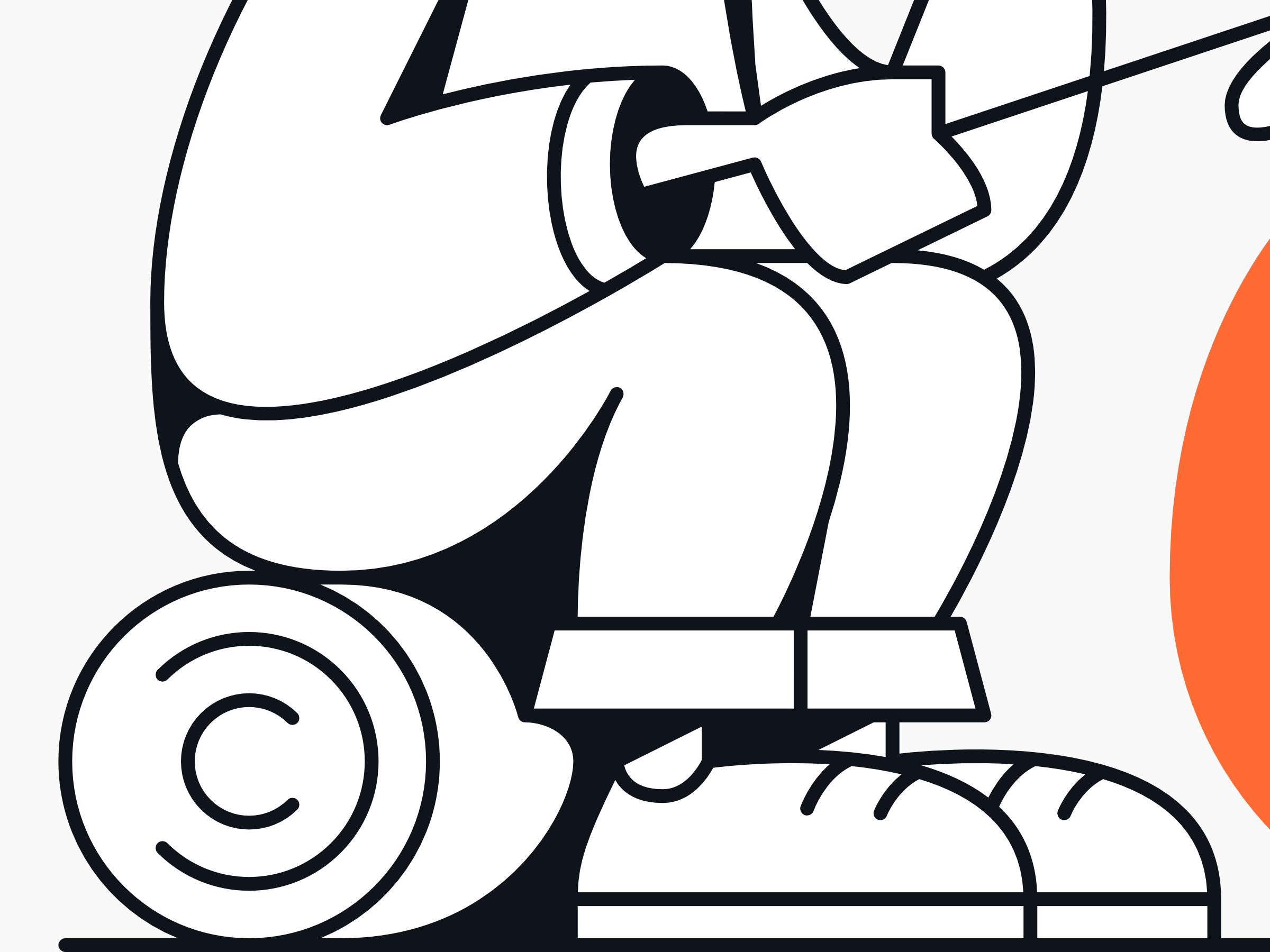 Logo of a skeleton sitting by the fire and frying tasty treats