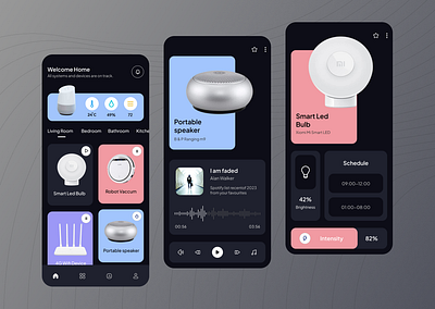 Smart Home App 3d analytics animation app ui branding cards design figma graphic design illustration logo motion graphics ui