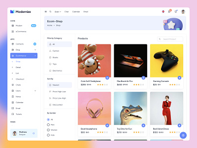 eCommerce App Design admin app bootstrap chart dashboard design ecommerce list modernize shop shopping ui widget