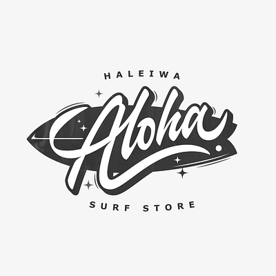 ALOHA branding calligraphy graphic design lettering logo typography