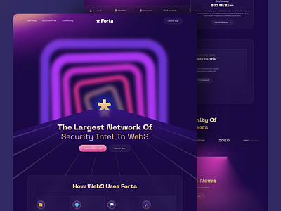 Web3 Landing Page Design - Forta.org branding crypto landing page design homepage illustration landing page ui web web design web3 web3 landing page web3 website website