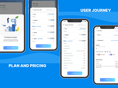 User Journey || Plan and Pricing app checkout process confirmation customization decisionmaking finance mobile app payment payment authorisation payment methods plan and pricing planselection pricingoptions researchphase subscription ui upgrade plan user experience user interface user journey