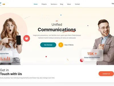 Call Center Web Layout Design call center figma uiux web layout design