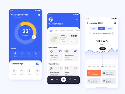 Smart Home Mobile App Design app design figma smart home uiux