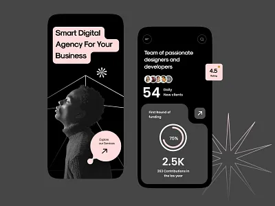 Digital Agency App Design android and ios android app design android design app app screen app store app store design interface ios app design ios screen design iso design mobile app mobile app designer mobile ui design mobileapp mobileappdesign mobileuidesign ui uiux ux